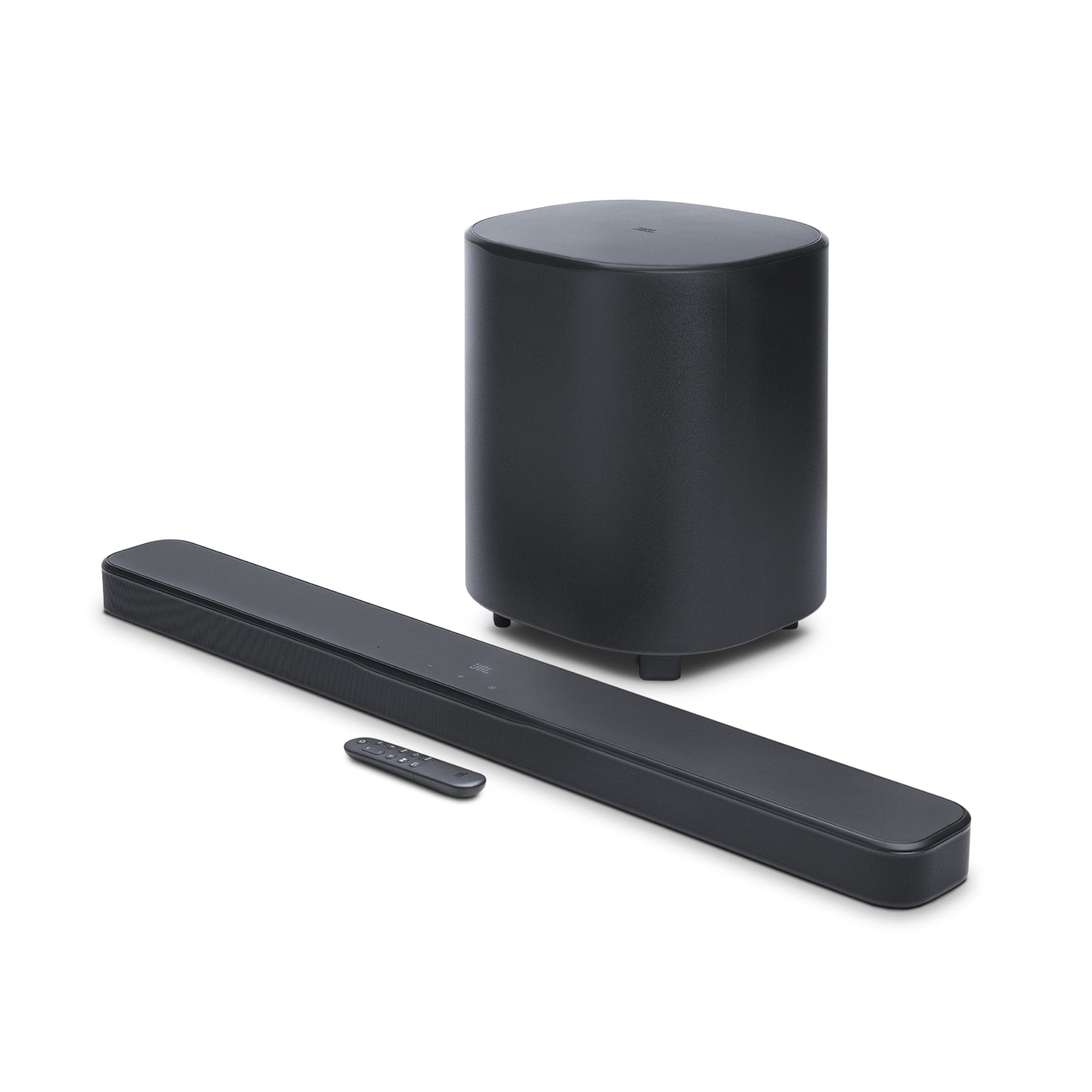 JBL New Launch Bar 500 MK2, Dolby Atmos® Soundbar with Wireless Subwoofer, 5.1 Channel, 3D Surround, Multibeam™, HDMI eARC with 4K Dolby Vision Pass-Through, Bluetooth, Wi-Fi, One App, 750W
