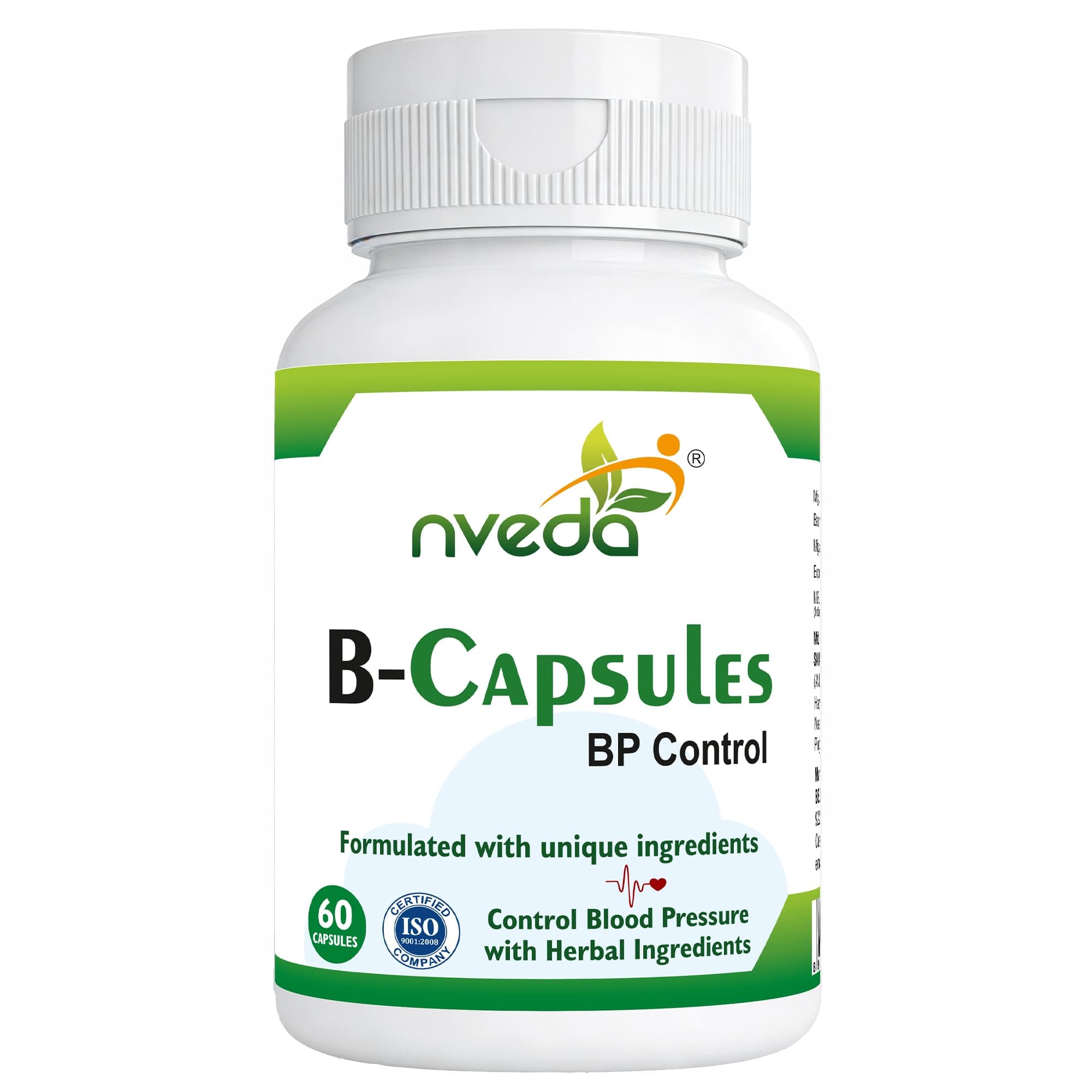 Nveda BP Support Capsules | Ayurvedic Formula for Healthy Blood Pressure Management | Heart & Circulation Support Supplement | 60 Capsules