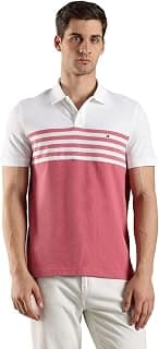 Tommy Hilfiger Colorblock Regular Fit Cotton Polo T-Shirt Red