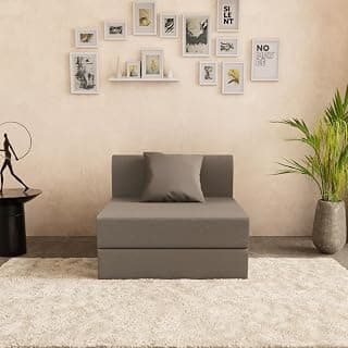 SleepyHug FoldPRO Sofa-Cum-Bed | 3-in-1 Convertible Sofa, Lounger & Bed | TouchSense Technology | HR Foam | Lightweight | 1-Seater | Single Bed | Without Pillow | Grey, 1-Year Warranty