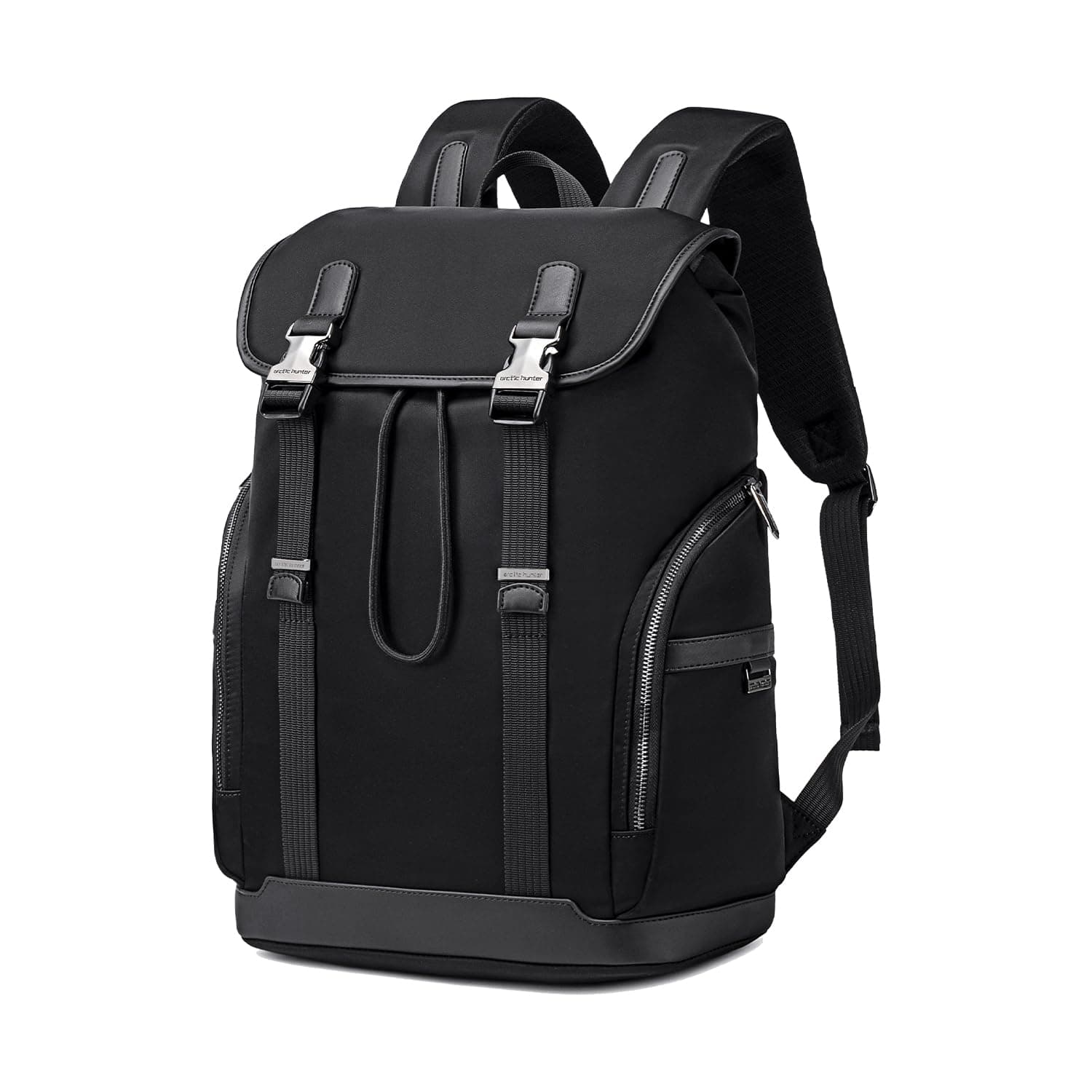 Arctic Hunter Stylish Office Backpack for Men 18L Anti-theft Backpack for 16" Laptop,Water-repellent Innovative Nylon,Drawstring Pocket Bag for Business Casual College (Black)