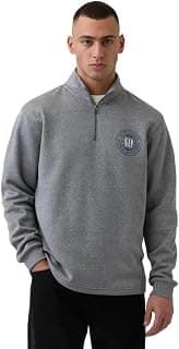 GAP Men Printed Standard Fit Collared Neck Full Sleeve Sweatshirt