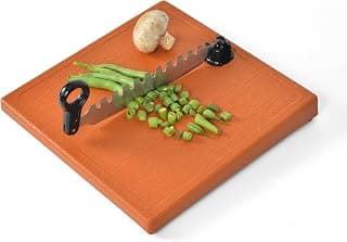 Anjali FC.06 Fantastique Flexi S.S. Vegetable and Fruit Cutter Comes with Chopping Board with Sharp Blades for Vegetable Fruits Nuts Cutting - Durable and Time Saving Kitchen Tool, Silver