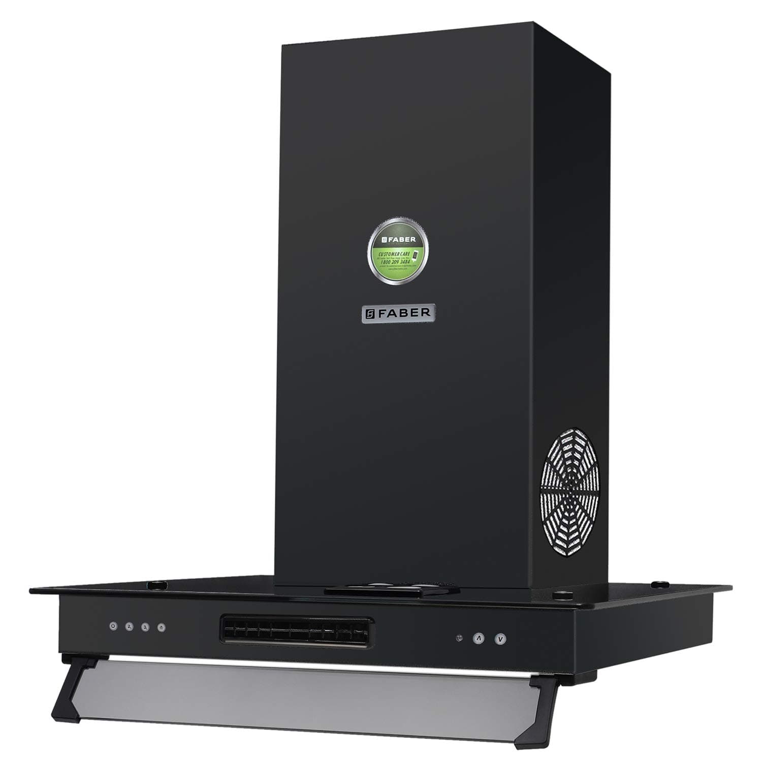 Faber 60 cm 1095 m³/HR Straight Glass Kitchen Chimney (3N1 AEROSTATION GLAMOUR 3D FT BK 60, Baffle Filter, Black)