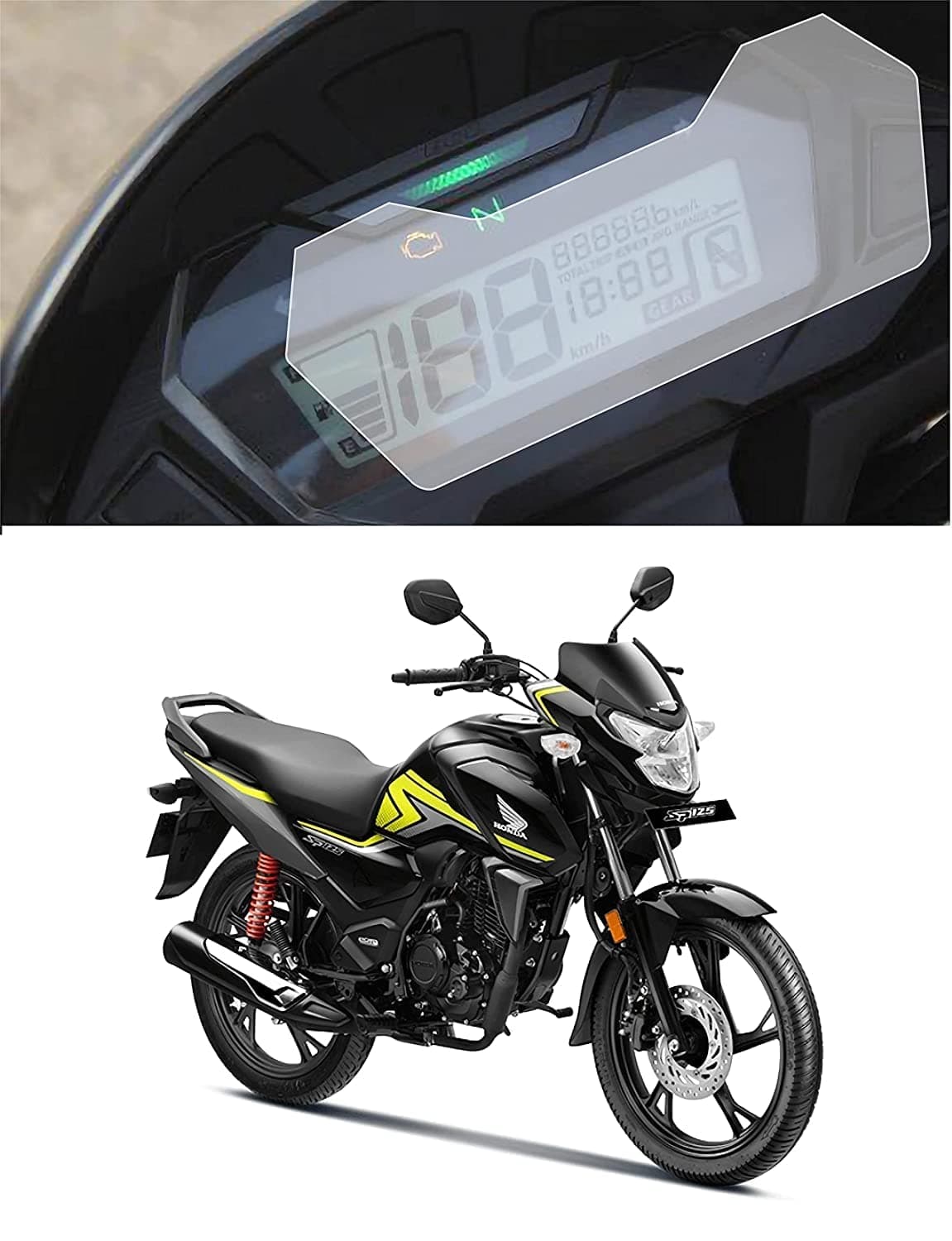 FriendZon Motorcycle Dashboard Flexiable TPU Screen Protector for Honda SP 125 || Digital Instrument Cluster Protector || Scratch Guard || (Pack of 1) [Not Tempered Glass]