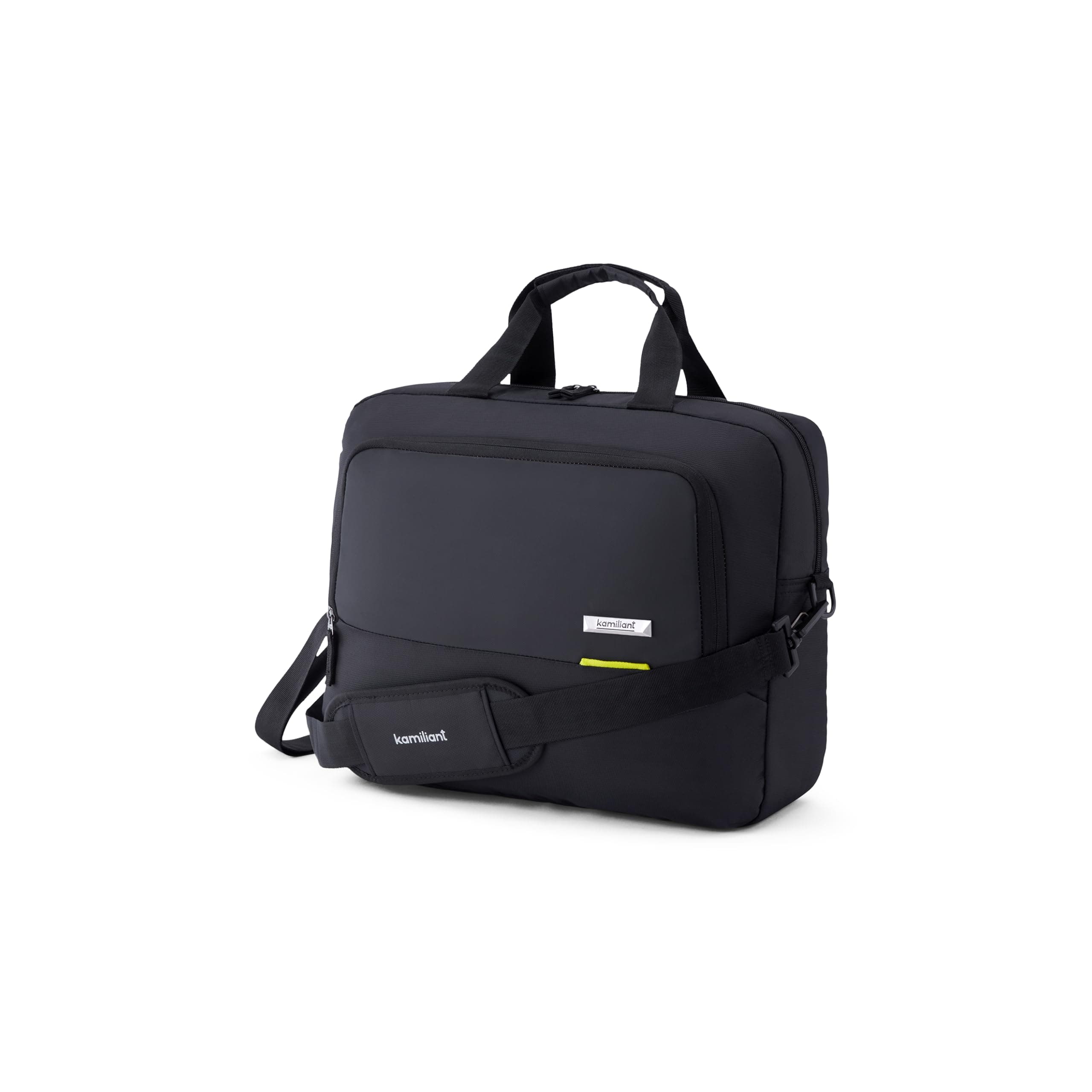 Kamiliant by American Tourister Backpack Dissenter Casual Office Bailhandle Messenger Bag with 15" Inch Laptop and Adjustable Shoulder Strap, Ergonomically Designed for Men And Women - Black