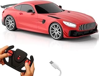Lifelong Rechargeable Remote Control Car for Kids|2.4GHz, LED Headlights, Upto 120 min Non-Stop Play Time, 125ft Remote Range, Type-C Charging, Anti-Skid Tyres, BIS Certified (LLCRRC01) (Red)
