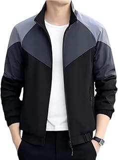 IANDT Men’s Casual Nylon Jacket – Water-Resistant, Lightweight & Durable, Perfect for Bikers, Travel & Outdoor Activities