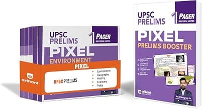 Arihant UPSC Prelims Pixel 1-Pager Revision Notes Combo | Booster, Polity, Geography, Environment, History & Economy | Fast Revision | GS in 1-Page Format | Infographics & PYQ-Based Preparation