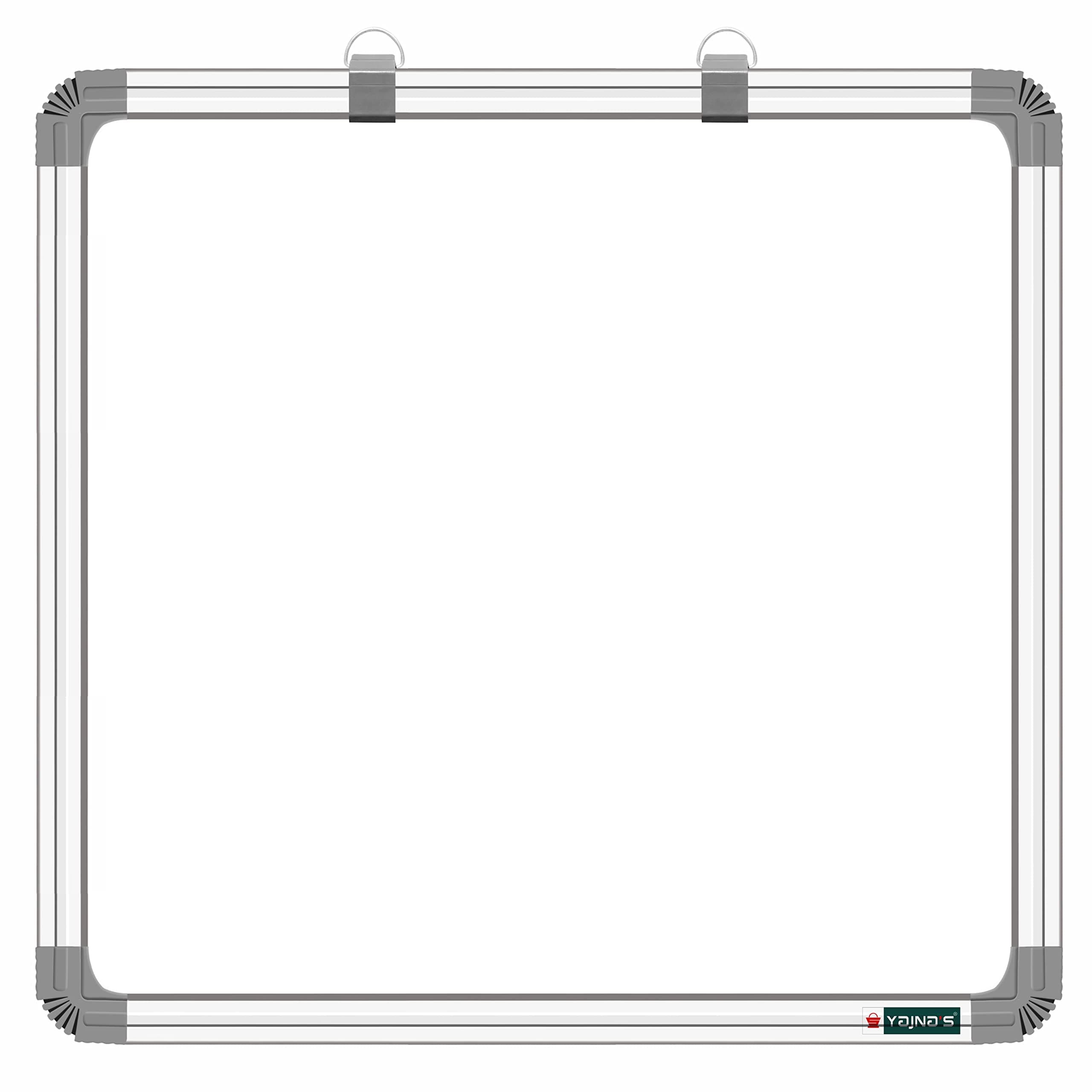 YAJNAS Non-Magnetic 2x2 Feet Double Sided Both Side Writing one Side White Marker and Reverse Side Chalk Board Surface