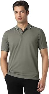 Peter England Perform Men's Cotton Blend Stretch Solid Polo