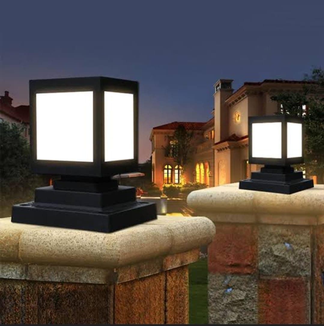 BrightLyt BrighLyt Outdoor Gate Light & Garden Gate Lamp – Waterproof Pillar Light for Main Entrance, Balcony & Pathway (GL21, Pack of 2)