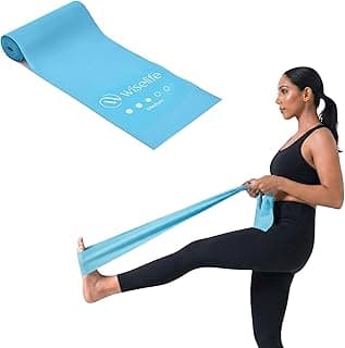Wiselife Professional Latex Resistance Thera Band 100% Natural Latex Resistance Band | for Warm Up,Stretching,Cardio,Strength Training,Home Fitness,Exercise,Gym Workout & Yoga (Blue)