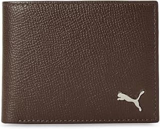 PUMA Unisex-Adult Leather Plain Wallet, Brown Mushroom (9105802)