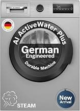 Bosch 7 kg 5 Star Front Load Fully-Automatic Washing Machine, Antibacterial Tech, AI ActiveWater, 15 Wash Programs, 53L Large Drum, SoftCare Paddle, Silver, WAJ24266IN (2026 Model)