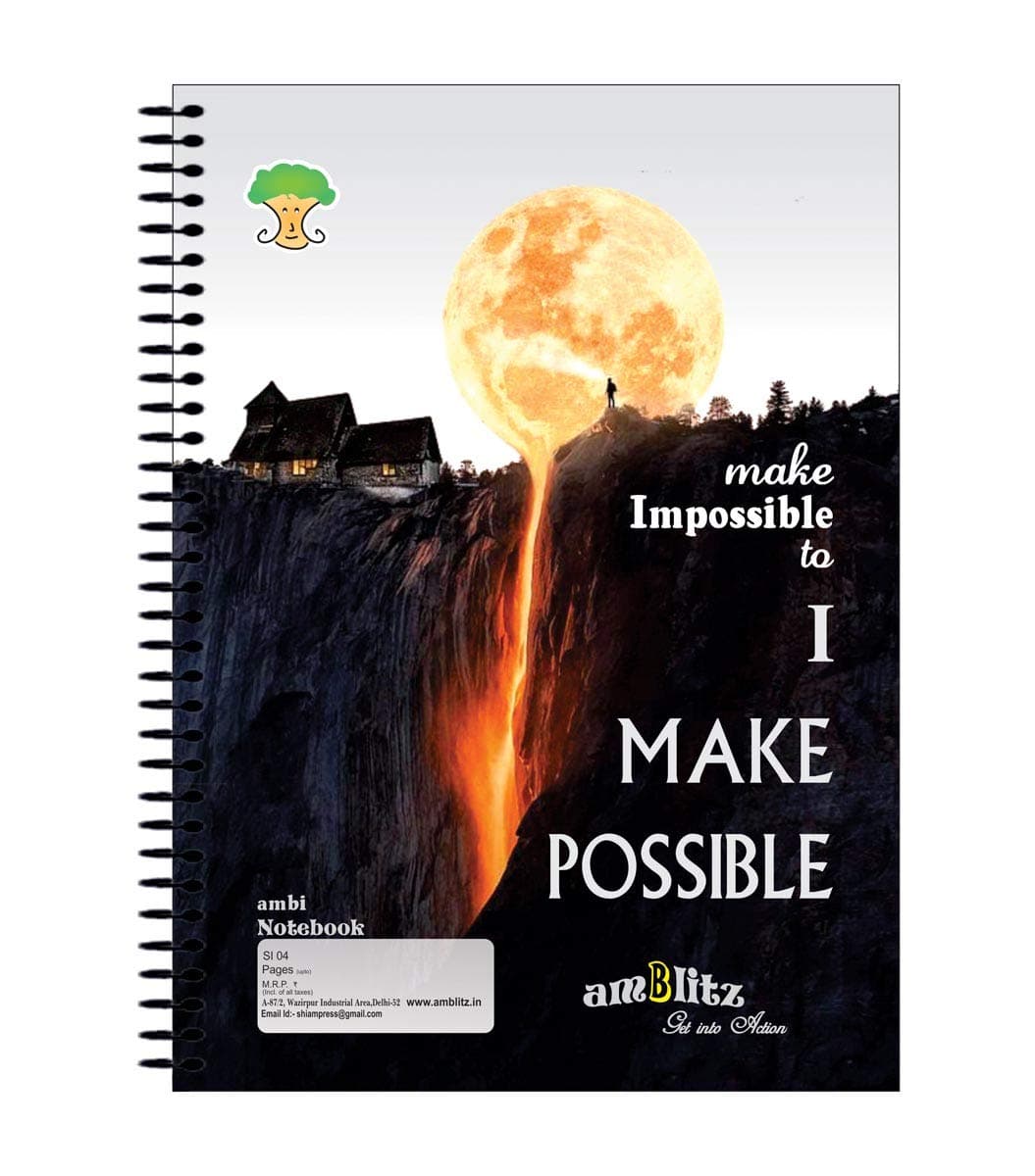 amblitz 5 Subject Notebook | 200 Pages - Ruled | 5-in-1 Master Notebook – Organize Your Subjects, Rule Your Semester | A4 Size | 70 GSM Thick | Color Index Partition