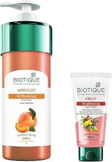 Biotique Fruit Brightening Face Wash & Biotique Apricot Refreshing Body Wash