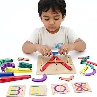 Wooden Alphabet Puzzle for Kids 2–5 Years – ABCD Learning Toy with Letters & Numbers, Alphanumeric Puzzle Board, Educational Activity Toy for Early Learning & Skill Development
