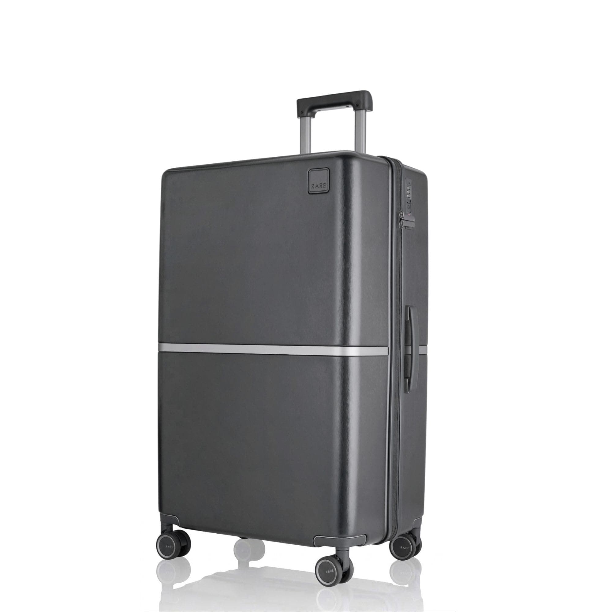 Rare Tony Large Size Dark Grey Hard Trolley Bag Polycarbonate Antiscratch Travel Suitcase with 8 Silent Wheels and a Sturdy TSA Lock - Luggage for Men & Women