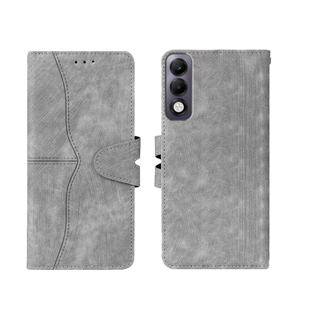 amazon basics Oppo K13X 5G Flip Cover | Card Pockets Wallet & Stand | Flip Cover for Oppo K13X 5G (Gray)