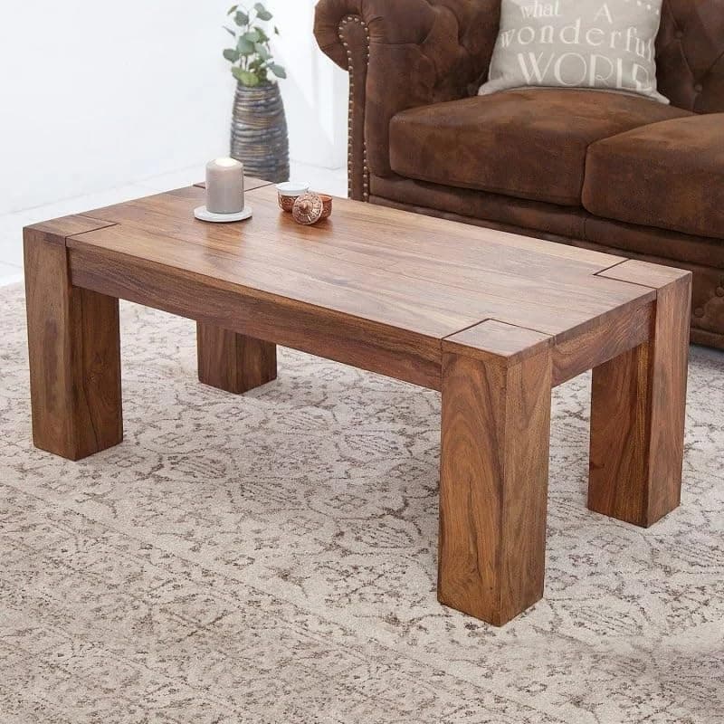 DecorNation Wood Elegant Hazel Living Room Coffee Table: A Fusion Of Style And Functionality For Your Space (44"X22"X13",Brown)