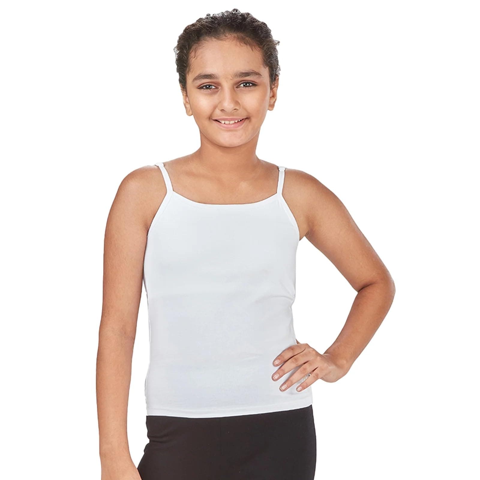YouGotPlanB Cotton Padded Camisole | Pack of 1 | Ages 8-16 Years | Built-in Light Padding | Full Coverage | Perfect for School