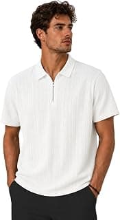 TAGDO Men's Chain Jacquard Polo T Shirt | Half Sleeve | Comfortable Fit Wear | Stylish Casual Look | Breathable Feel |Modern Style | Easy Movement | Everyday Wear (Polo)