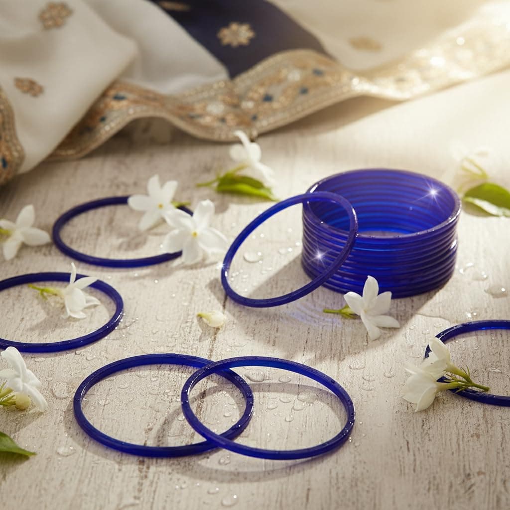 KAYASHA Women's Premium Plain Glass Bangles Set for Women & Girls | Traditional Handcrafted Indian Bangles | Stylish Ethnic Jewelry for Weddings & Festivals | 24 Pcs Set