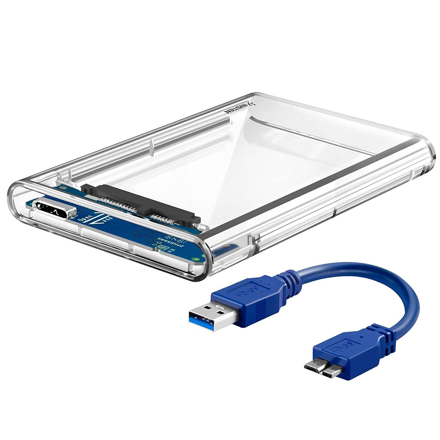 Tobo USB 3.0 HDD Case Box Hard Drive Enclosure Compatible with 2.5-inch SATA HDD Enclosure Universal Transparent TD-400HS