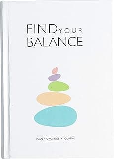 Find Your Balance Undated Daily Planner | 4-Month Productivity & Wellness Planner Journal | 300 Pages | Habit Tracker, Mood Tracker & Gratitude Journal (White)