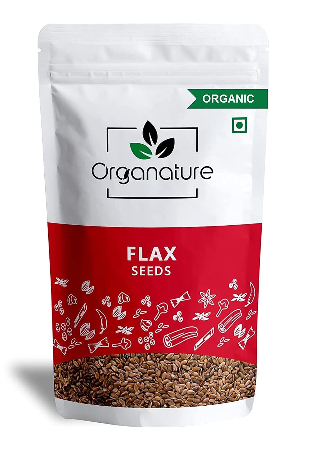 Organature Organic Fresh Premium (Raw) Flax Seed | Alsi | Agase Beeja | Aali Vidhai - Pack of (850 Grams) for Eating | Diet Snacks | High in Fibre