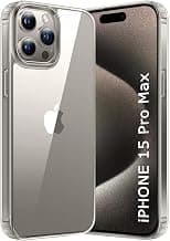 TheGiftKart Ultra-Hybrid Crystal Clear Back Case Cover for iPhone 15 Pro Max | Shockproof Design | Hard Back Cover Case for iPhone 15 Pro Max (PC & TPU, Transparent)