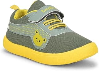 Liberty Lucy&Luke BASTIAN-2E Slip-on Casual Shoes for Kids with PVC Sole | Canvas Upper Sneakers | Quick-Wear Velcro Closure | Stylish, Lightweight & Comfortable Footbed