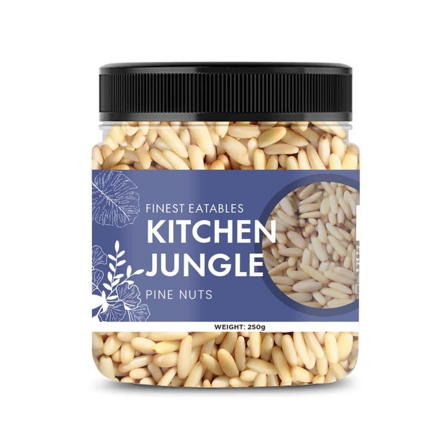 Kitchen Jungle 100% Natural Pine Nuts | Chilgoza Dry Fruits without shell |100 Gm Jar | Pine Seeds Jumbo Size | Pure Dry Fruits