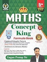 Maths Concept King (English Medium) Formula Book | All Formulas And Theorem | Smart Tricks | Arithmetic & Advance Maths | Edition 2025 | SSC CGL, CPO, CHSL, MTS, CDS, UPSC |All Other Competitive Exams