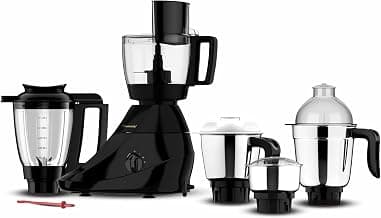 Butterfly Vertex 750W Mixer Grinder+Food Processor | 3 SS Jars, 1 Juicer Jar & 1 Food Processor | Atta kneader & Veggie Chopper