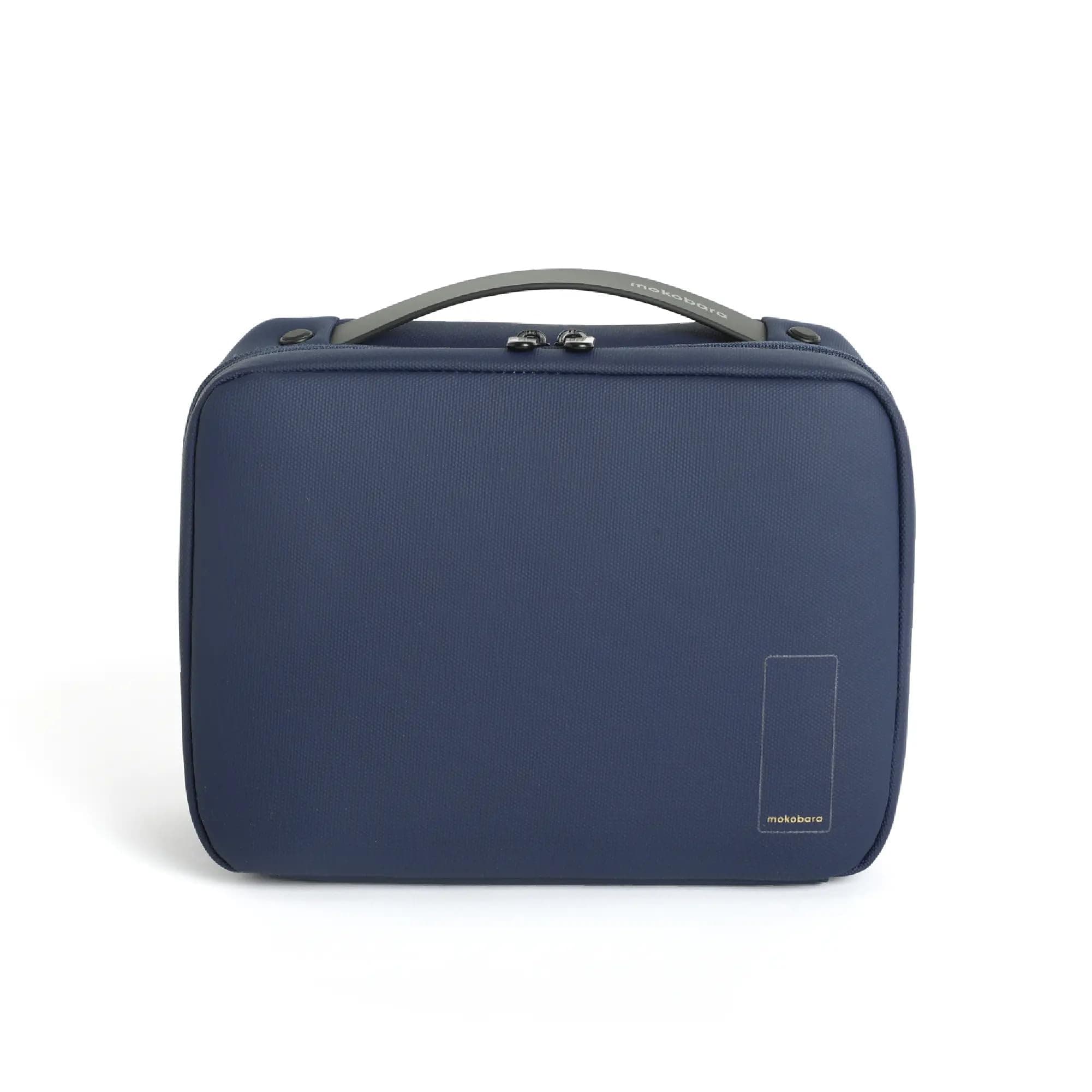 MOKOBARA The Hanging Toiletry Cosmetic Makeup Bag for Travel Blue Water Resistant Kit with Hook for Men and Women TSA Approved Toiletry Organizer with Spill Proof Pockets (Private Island)