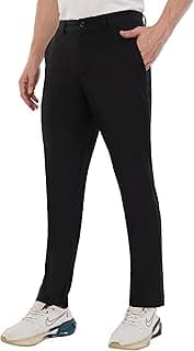 SaintX Men's Premium 4-Way Stretchable Formal Summer Pants | Stylish Slim Fit Multi-Purpose Athleisure Trousers | Business Casual Office/Anytime Wear | Ultra Soft Feather Touch Sunscreen Fabric
