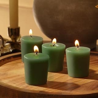 PURE HOME + LIVING Green Spiced Apple Votive Candles, Perfect for Home Décor, Dining Table, Living Room, Bedroom, Parties, Diwali & Christmas, Meditation, Relaxation & Gifting (Pack of 4)