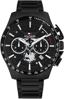 Tommy Hilfiger Tommy Hilfiger Bank with Black Dial Black Stainless Steel Strap Watch for Men - TH1792262