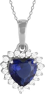 GIVA 925 Silver Heart Of The Ocean Pendant With Link Chain | Gifts for Girlfriend,Pendant to Gift Women & Girls | With Certificate of Authenticity and 925 Stamp | 6 Months Warranty
