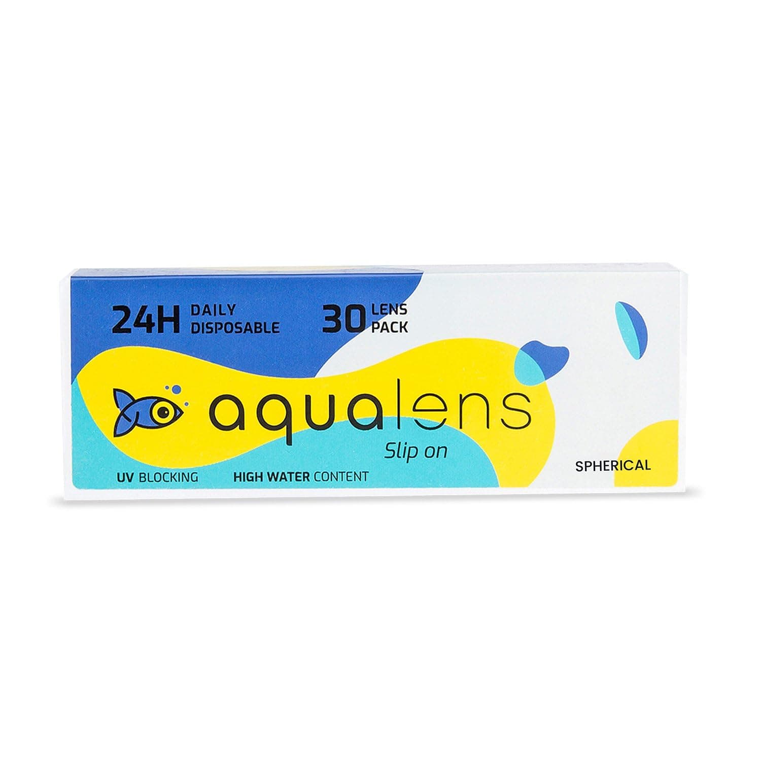 Aqualens 24H Daily Disposable Soft Contact Lenses with High Water Content, Oxygen Permeability & UV Protection - (30 Lens/Box) (-6.00)