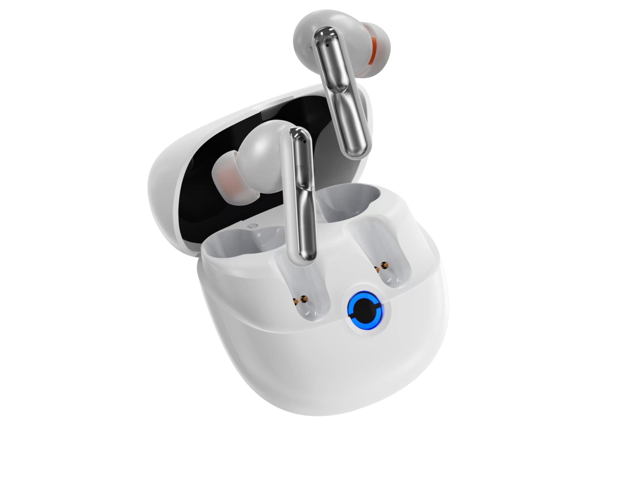 KYPTEC New Launch Model 610 Hybrid ANC Bluetooth Wireless Earbuds – Noise Cancelling Earphones with Deep Bass10 mm Drivers, 40H Playtime, 6 Mics, Fast Charging, Low Latency, True Wireless Earphones