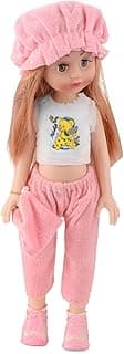 EL FIGO Cute Little Girl Doll for Kids in Pink Velvet Dress with Hat Suitable for Kids Age 02 Years & Above