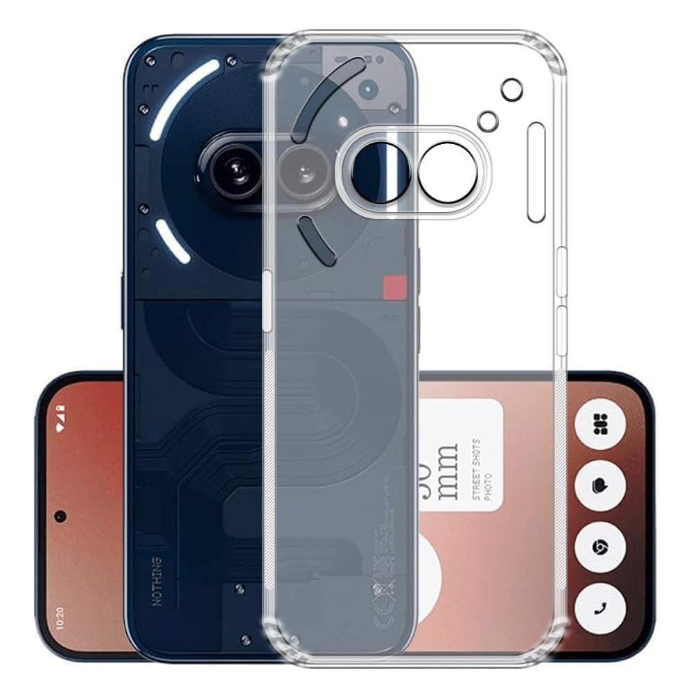 Amazon Brand-Solimo Anti Dust Plug Mobile Cover (Soft & Flexible Back case), for Nothing Phone (2a) 5G / (2a) Plus 5G (Clear)