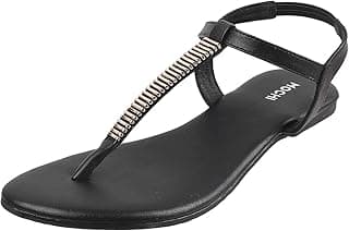 Mochi Women's Faux Leather Flat Fashion Sandals