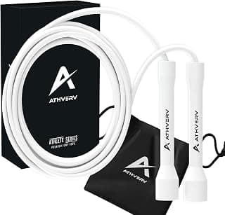 Speed Jump Rope, Freestyle Skipping Rope for Releases, Tricks & Cardio (White)