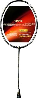 Apacs Cross Court Pro (4U)| 50T Carbon Fibre | T-Throat | Copper Fuse Tech for Reduces Vibration | (38LBS) Made in Vietnam Badminton Racket with Cover (for Pros)