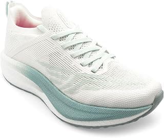 Red Tape Women's Sport Shoes White Knitted Round Toe Lace-Up