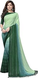 Pratham Blue Women's Silk Saree With Blouse Piece